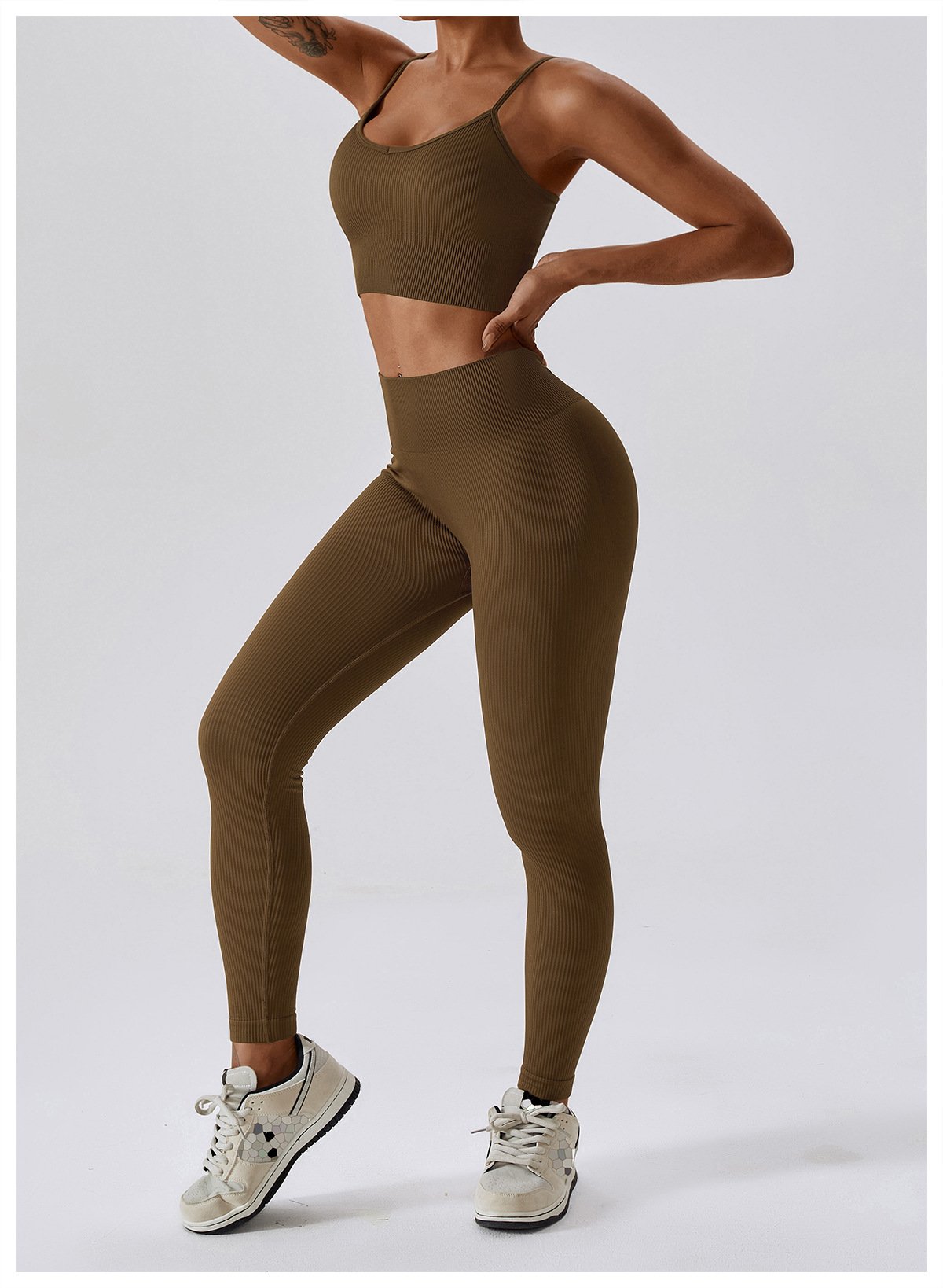 European And American Seamless Yoga Bra Outer Wear Running Sports Underwear Quick-drying Tight Fitness Yoga Clothing Women's 6866
