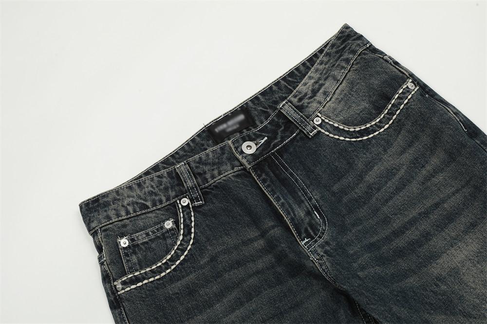 Trendy Brand High Street Flared Pants Men's European And American Trendy Design Sense Niche Loose Casual Micro Denim Pants