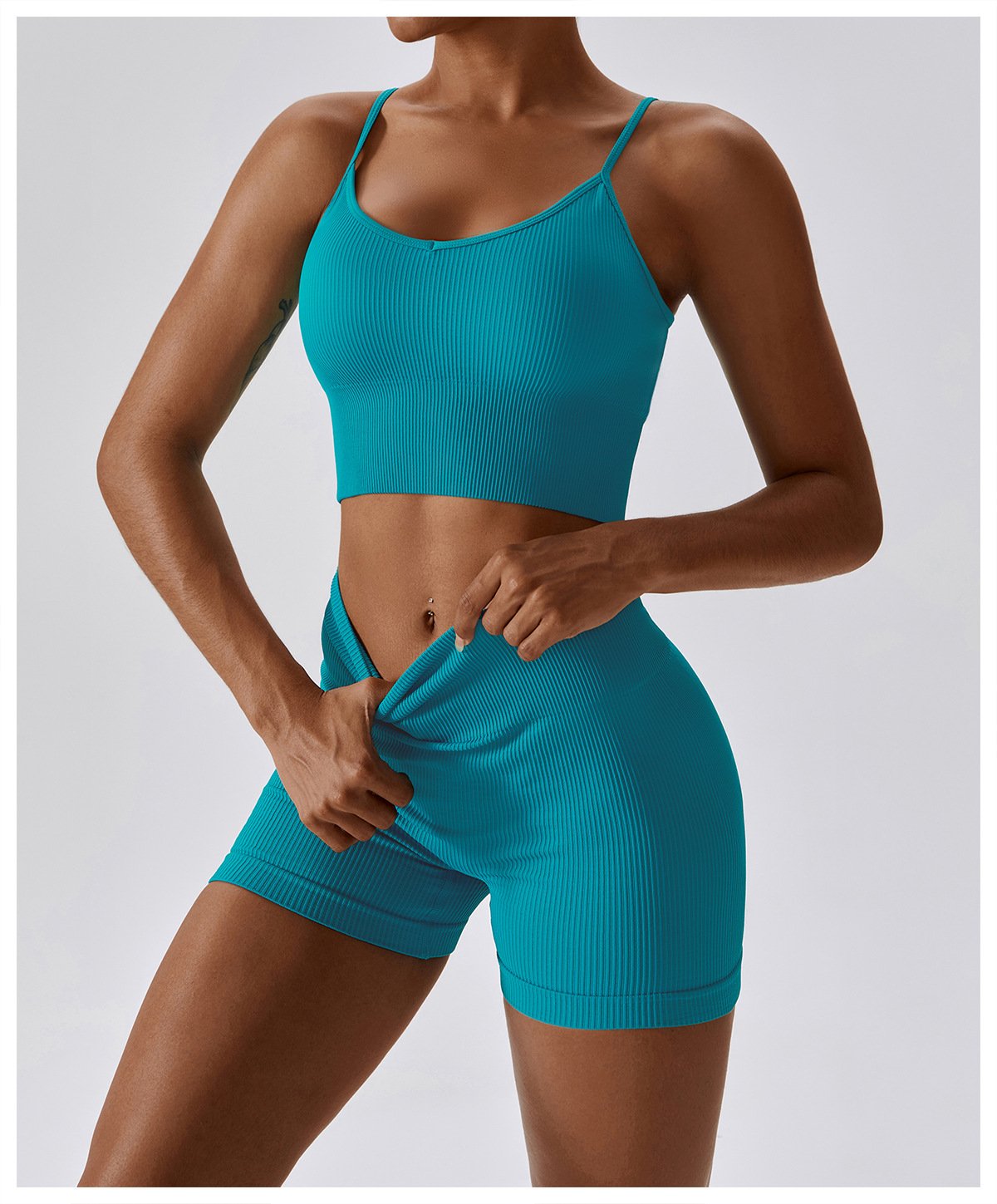European And American Seamless Yoga Bra Outer Wear Running Sports Underwear Quick-drying Tight Fitness Yoga Clothing Women's 6866