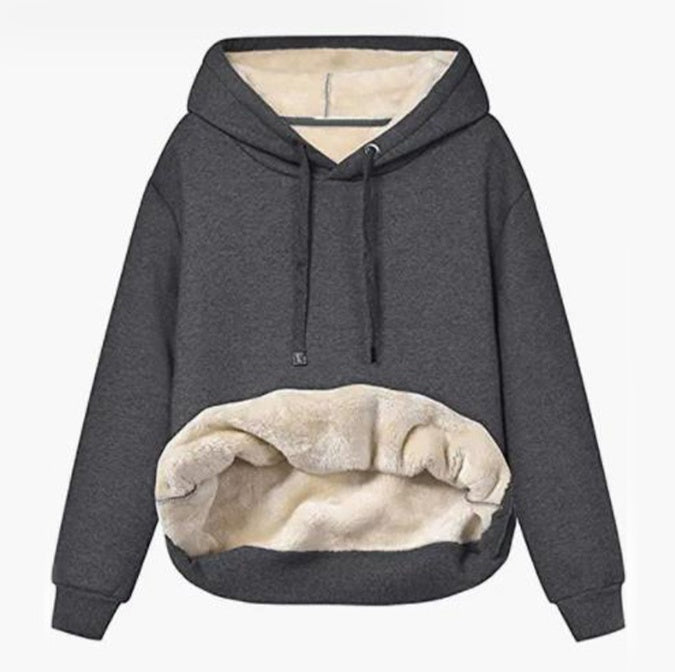 Women Round Neck Pullover Sweater Thickened