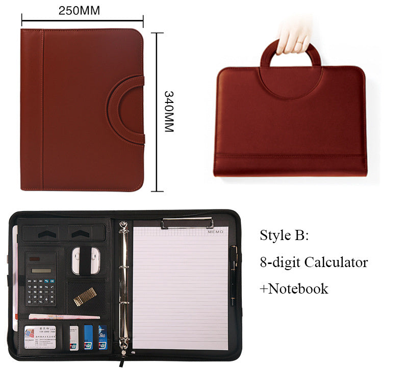 A4 Multifunctional Portable Zipper Bag File Office