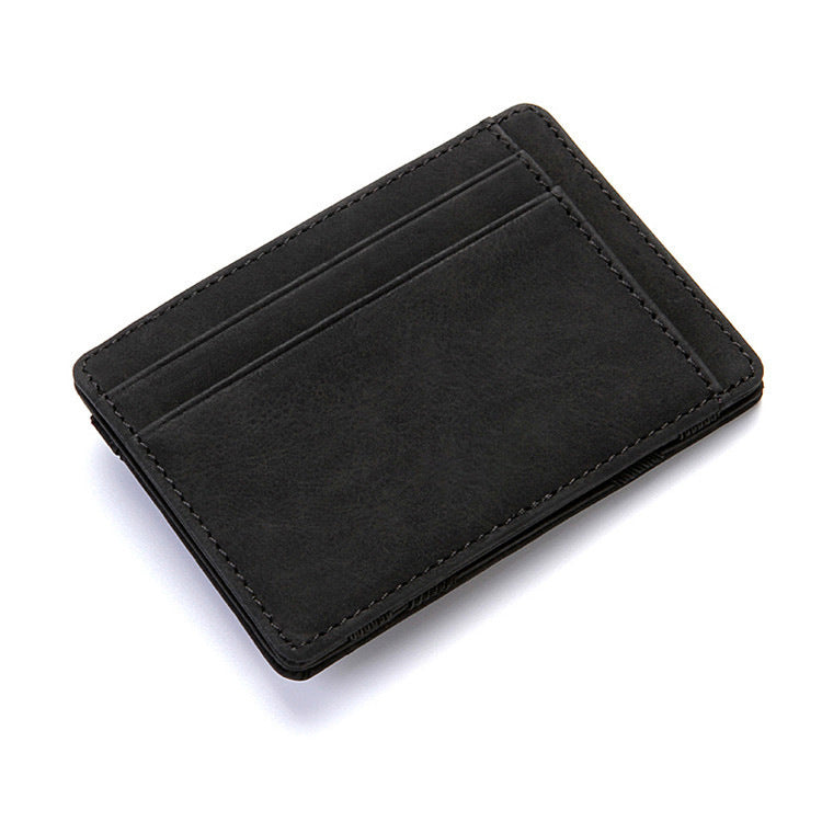 PU Creative Magic Wallet Flip Card Holder Men's Lady's Wallet Zipper Coin Purse Short