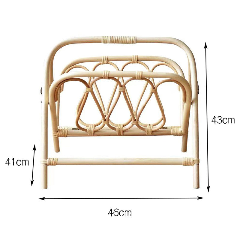 Japanese Rattan Rack For Storing Books And Newspapers