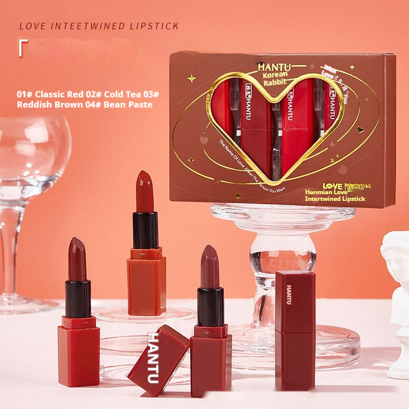 Creative Color Rendering Moisturizing Velvet Lipstick Love Gift Set