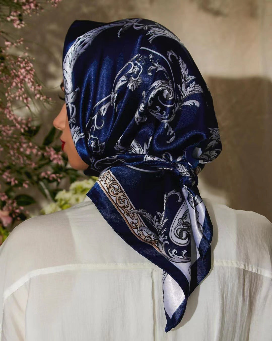 Silk Scarf 90cm Satin Malay Casual Scarf