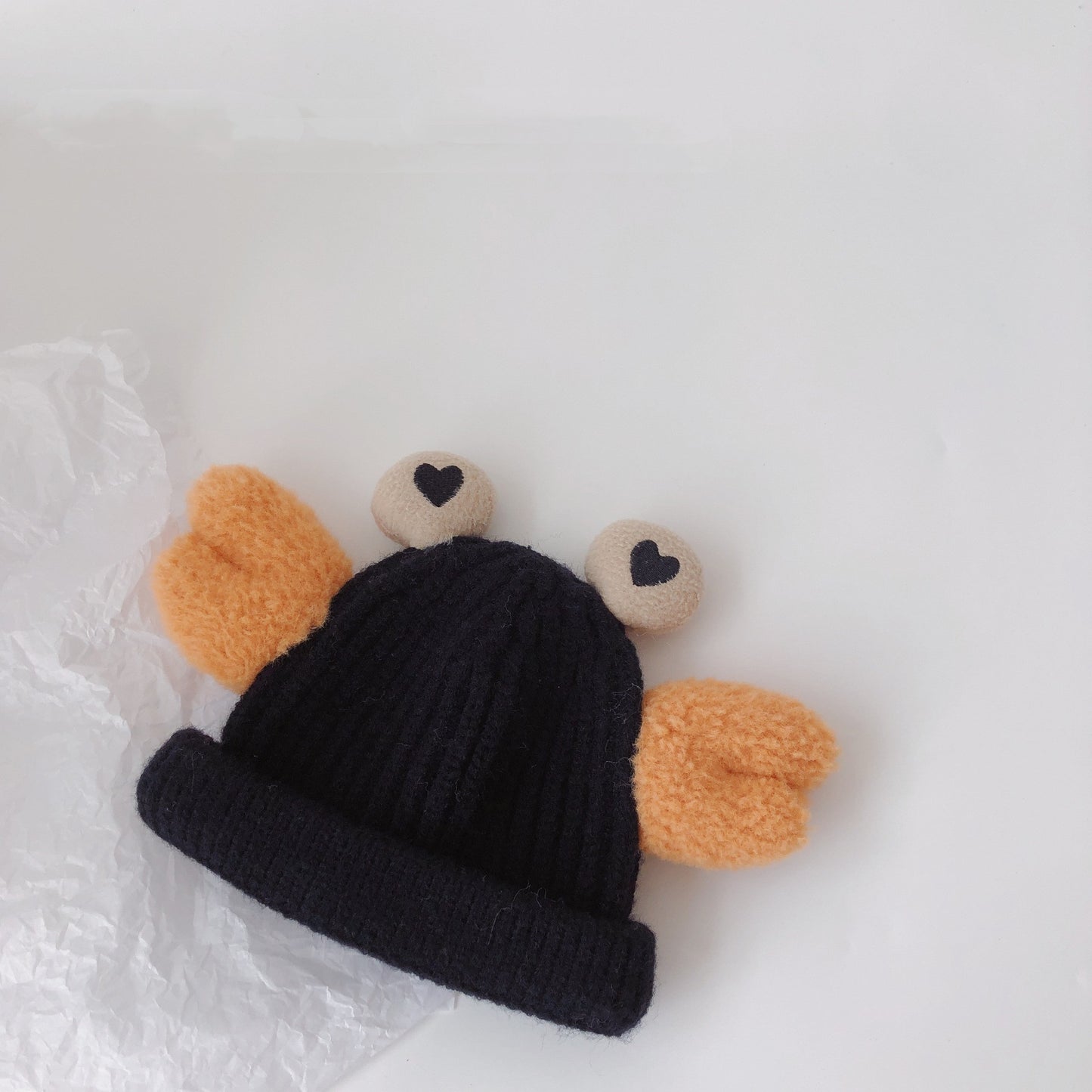 Winter Korean Ins Big Foot Crab Children Warm Knitted Hats