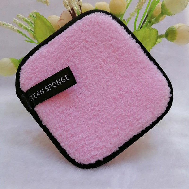 Lazy Makeup Remover Powder Puff Microfiber Sponge Face Wash Beauty Tool Square Short Hair