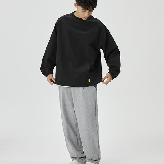 Basic Style Retro Thickened Sweatpants For Men