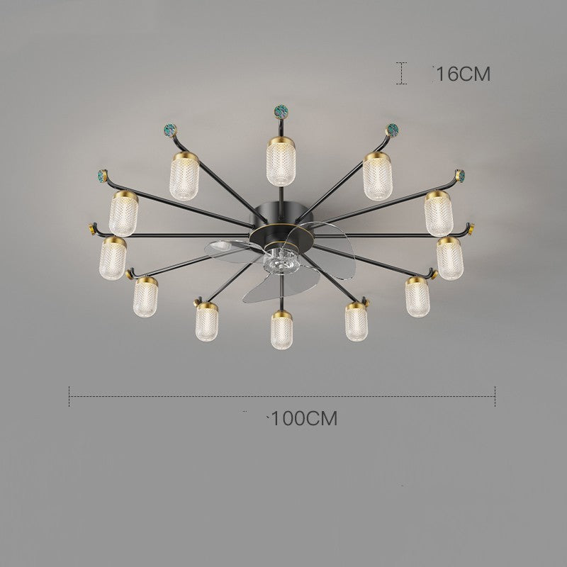 Modern And Minimalist Creative Nordic Living Room Fan Lights