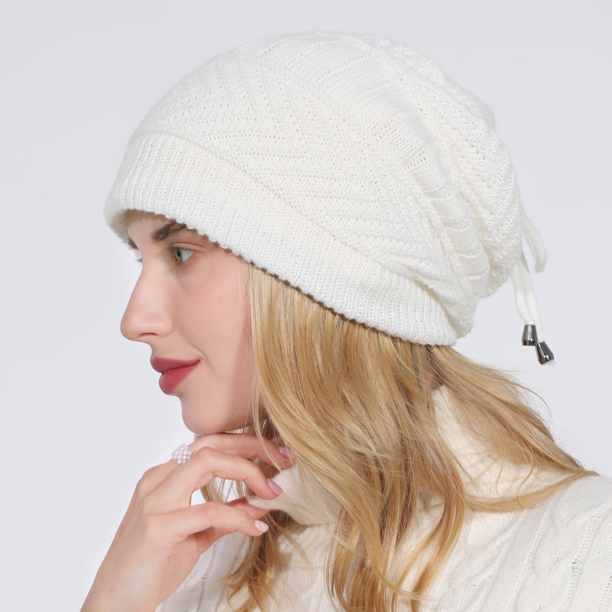 Winter Baotou hats plus velvet knitted men and women pullovers