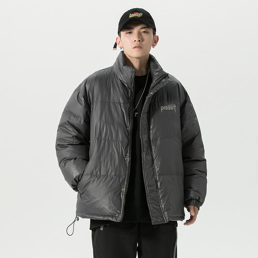 Plain letter down jacket