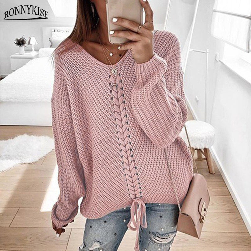 Loose knit tops for women's sweaters