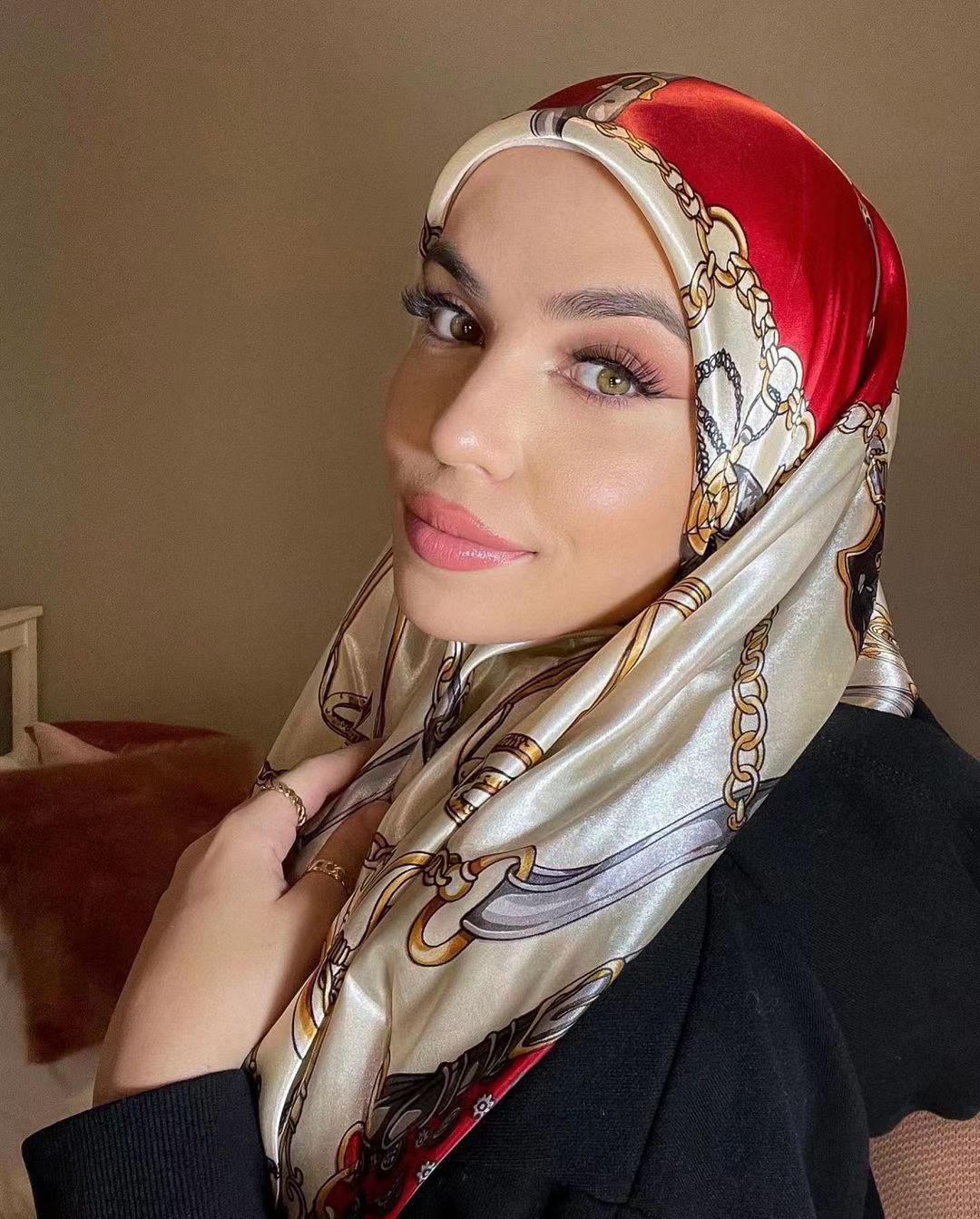 Silk Scarf 90cm Satin Malay Casual Scarf