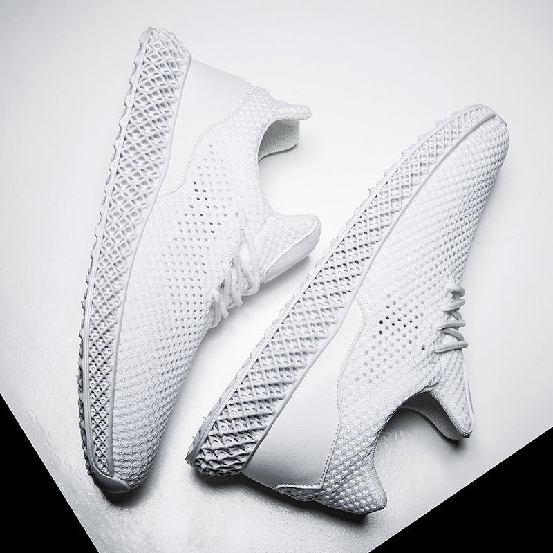 Summer New Casual Mesh Shoes Men's White Shoes