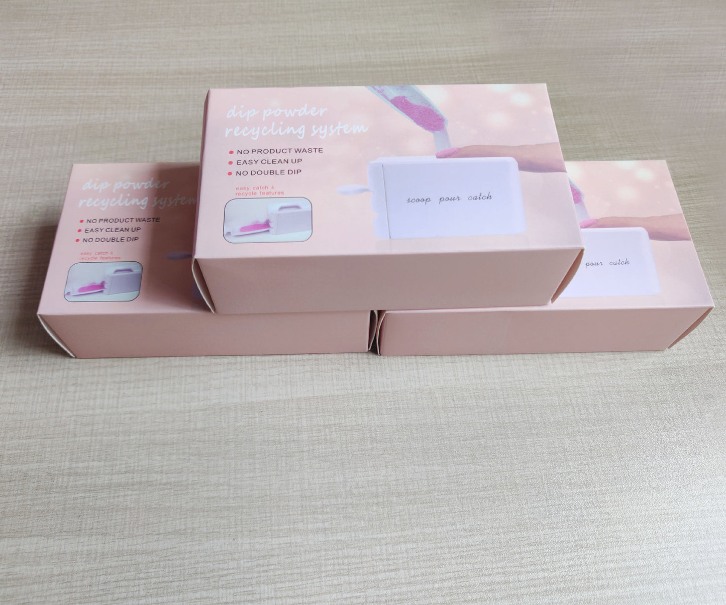 Manicure Powder Mirror Powder Recycling Box