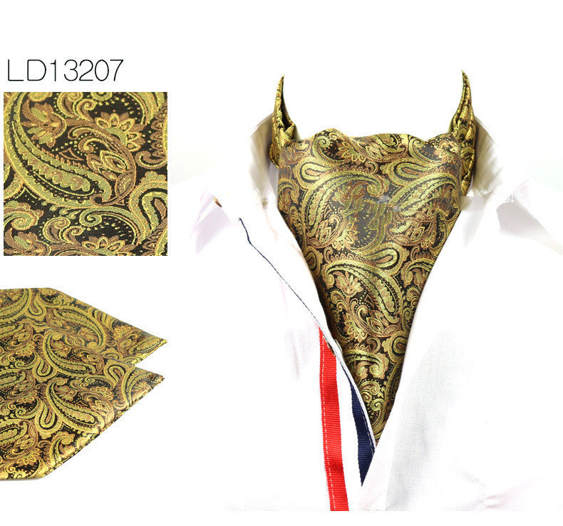 Double-sided Men's Scarf Scarf Retro Cashew Flower Scarf Men's Tie