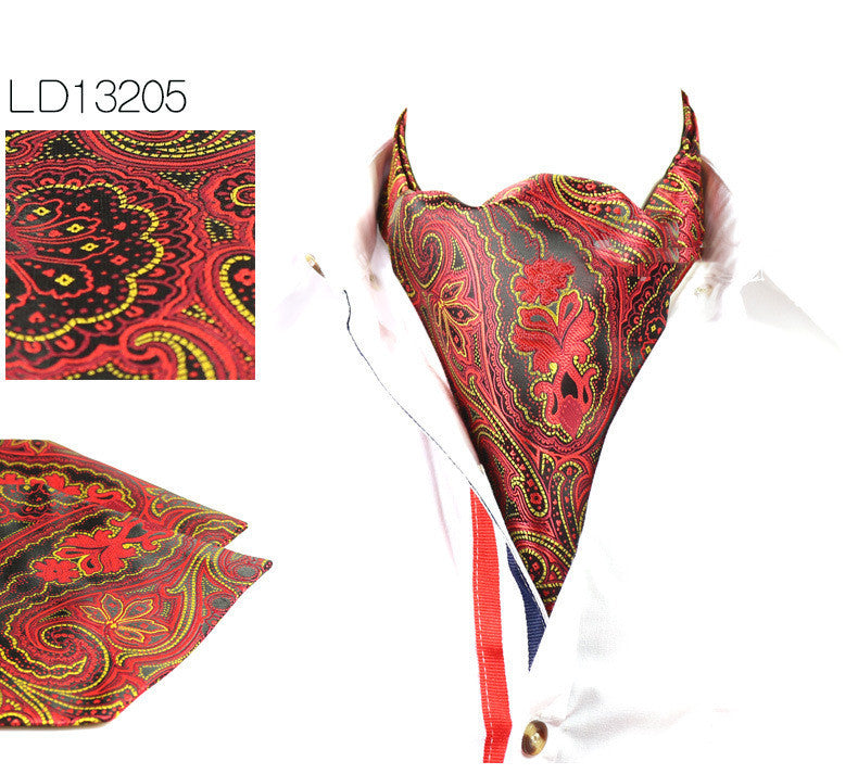 Double-sided Men's Scarf Scarf Retro Cashew Flower Scarf Men's Tie