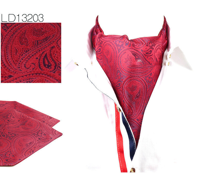Double-sided Men's Scarf Scarf Retro Cashew Flower Scarf Men's Tie