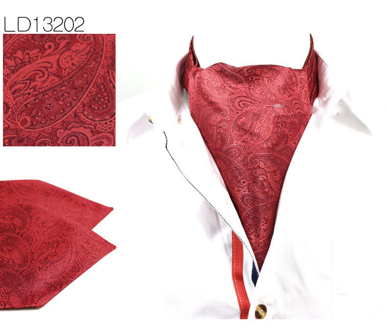 Double-sided Men's Scarf Scarf Retro Cashew Flower Scarf Men's Tie