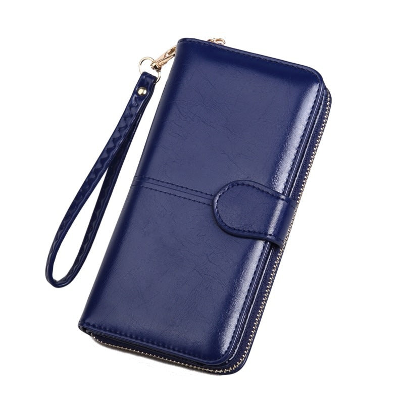 Hot Sale Zipper Long Wallet Coin Purse Leather Women