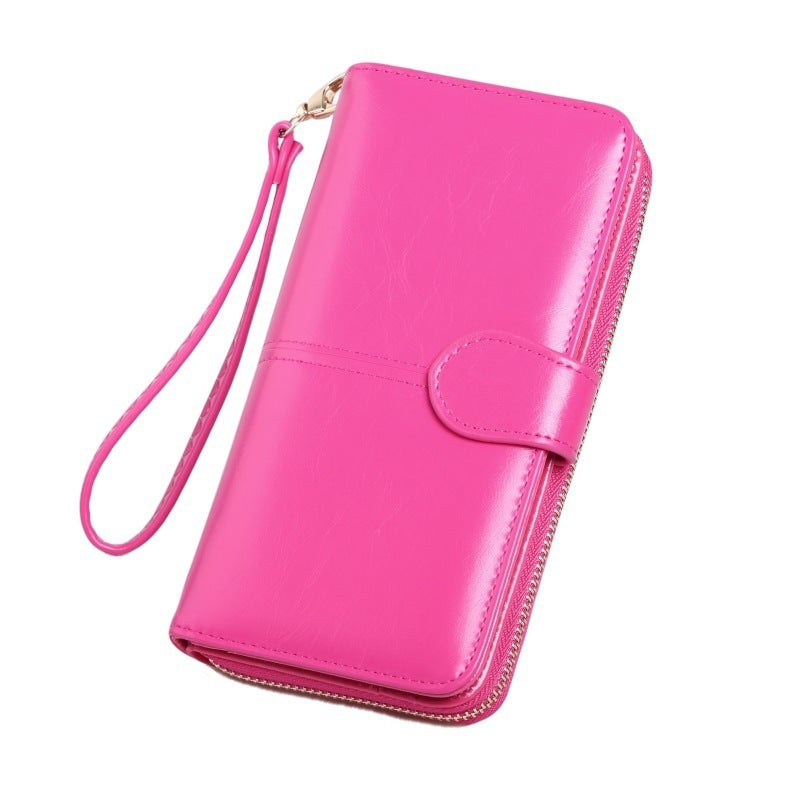 Hot Sale Zipper Long Wallet Coin Purse Leather Women