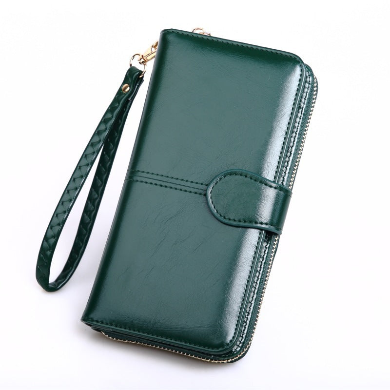 Hot Sale Zipper Long Wallet Coin Purse Leather Women