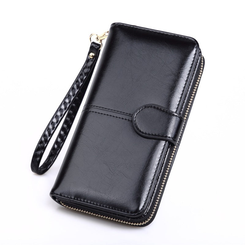 Hot Sale Zipper Long Wallet Coin Purse Leather Women