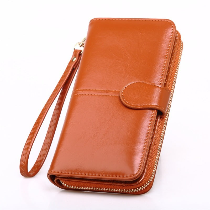 Hot Sale Zipper Long Wallet Coin Purse Leather Women