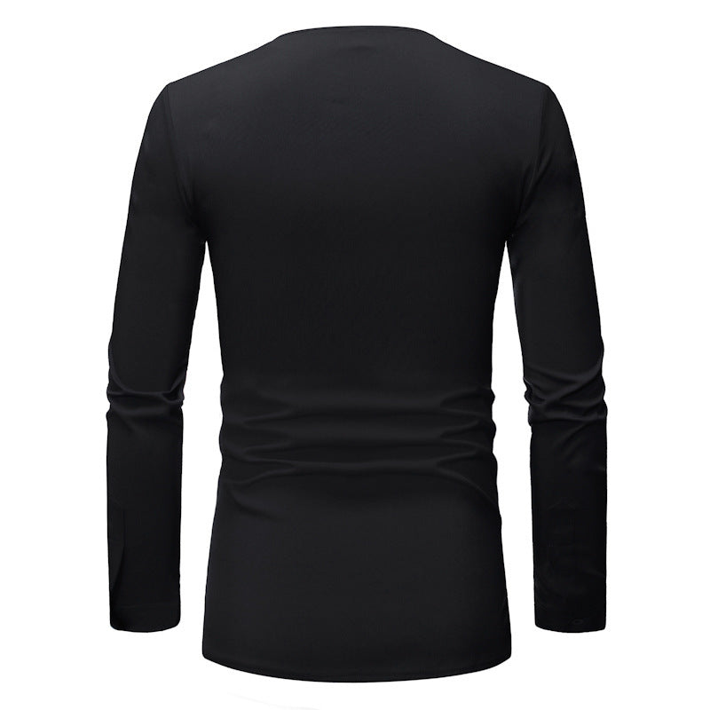 African Ethnic Style Stitching Men's Long Sleeves