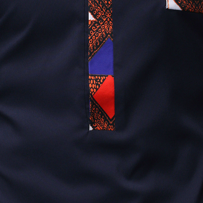 African Ethnic Style Stitching Men's Long Sleeves