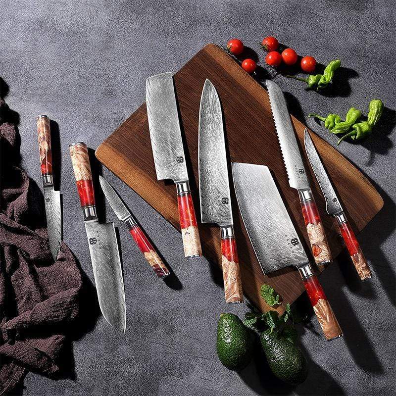 Damascus Chef's Knife Western Kitchen Knife Slicing Knife Chopping Knife