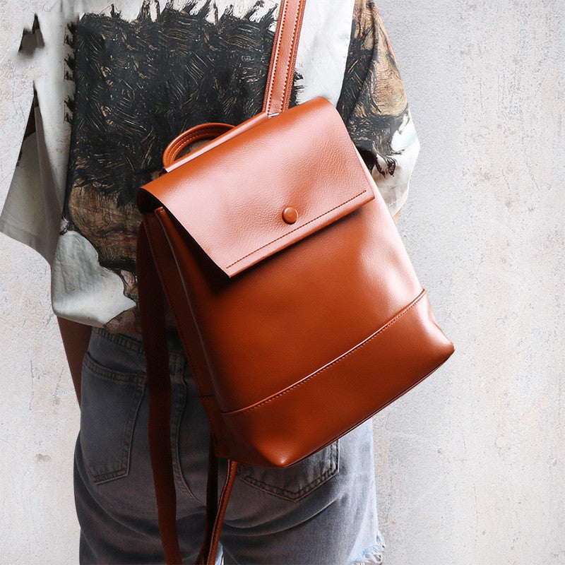 Fashion Large Capacity Multi-Function Retro Women''s Backpack New Leather Women''s Bag