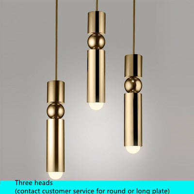 Nordic Brass Pendant Lights Modern Living Room Led