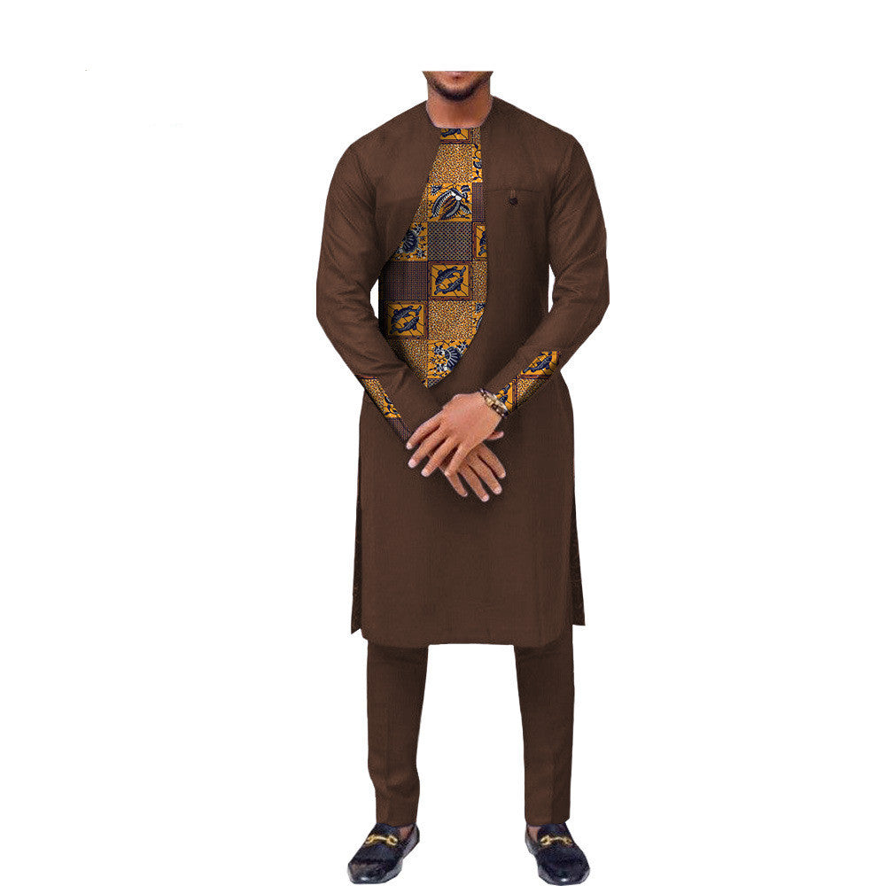 African Men's Slim Two-piece Suit