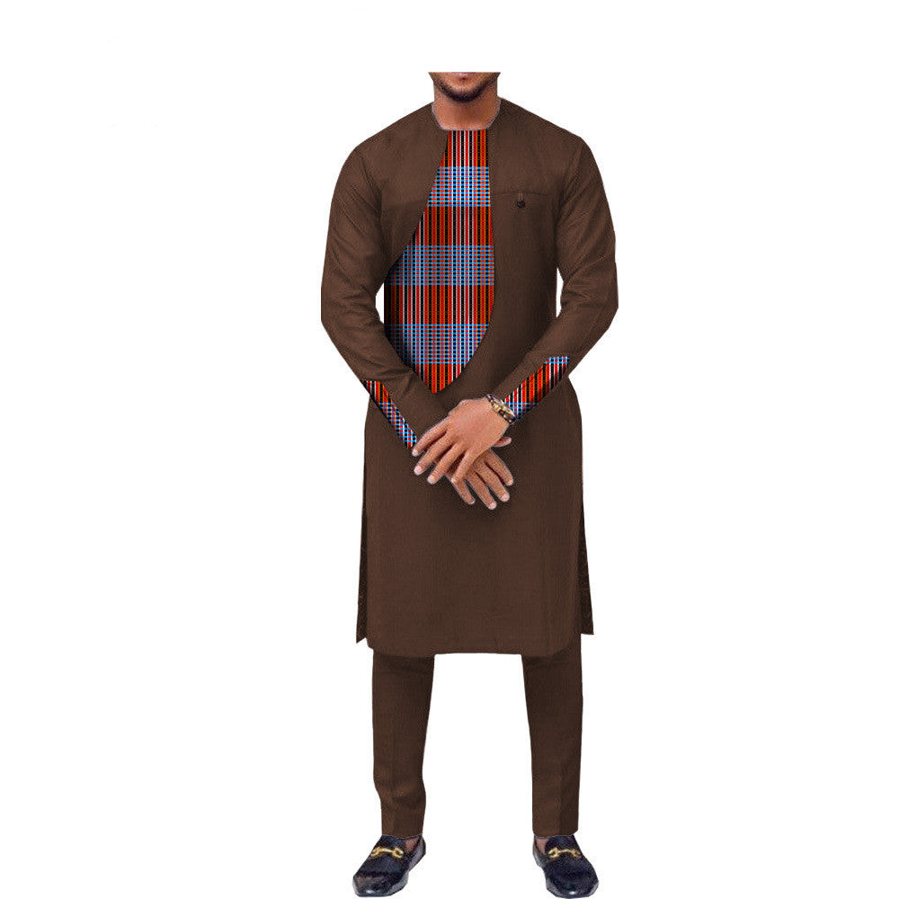 African Men's Slim Two-piece Suit