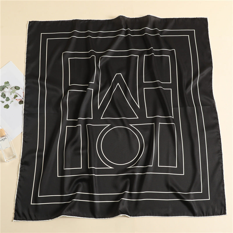 Women'S Square Scarf With Solid Color Scarf Women's square scarf with solid color scarf
