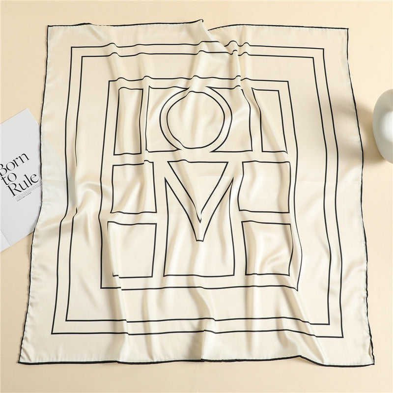 Women'S Square Scarf With Solid Color Scarf Women's square scarf with solid color scarf