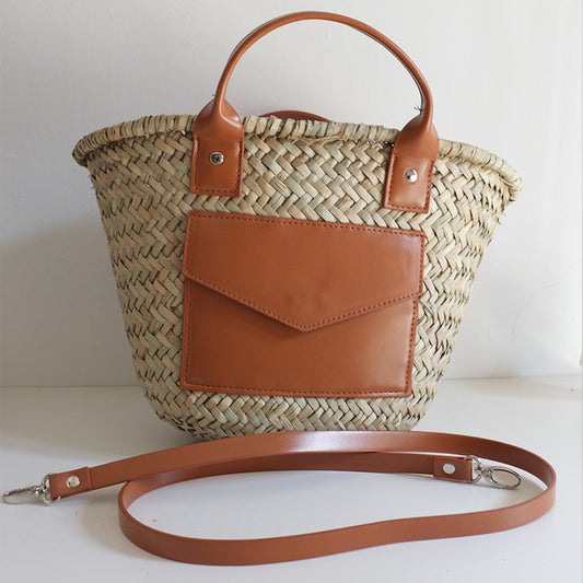 Grass Diagonal Hand-Held Women S Straw Bag