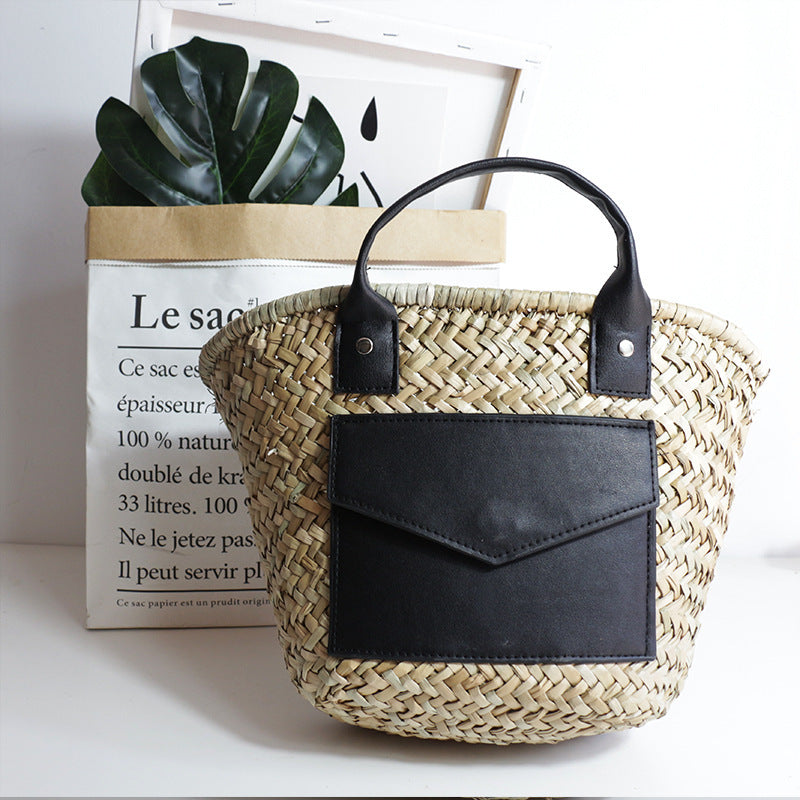 Grass Diagonal Hand-Held Women S Straw Bag