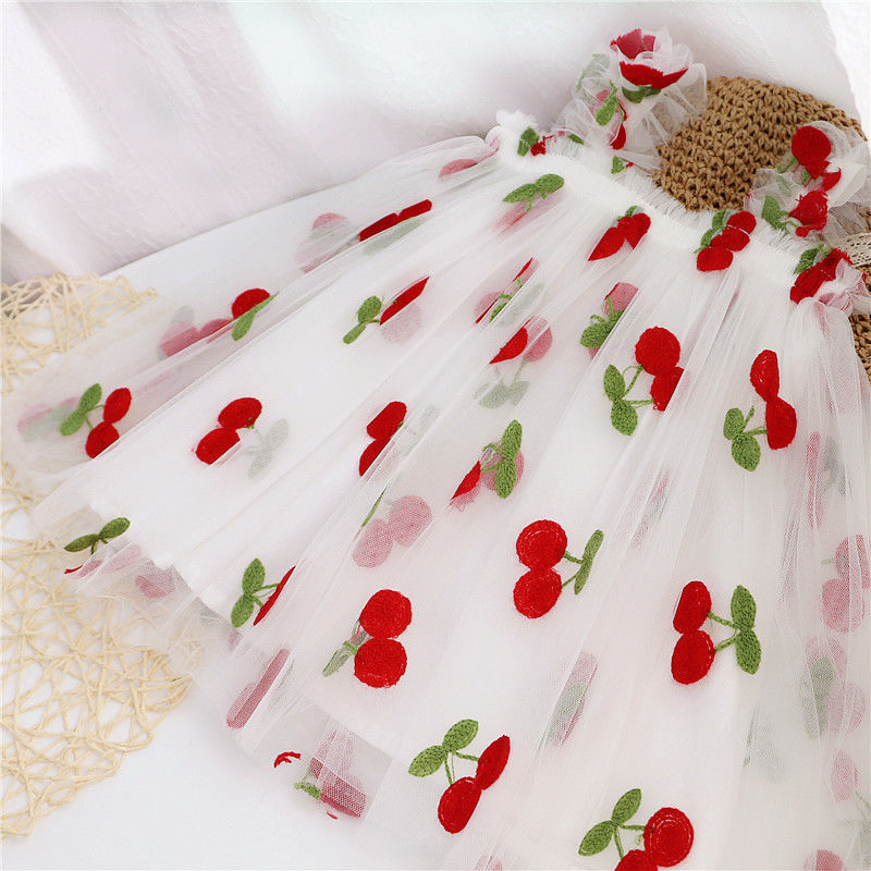 Flower Girl Sense Summer Girl Princess White Gauze Skirt Girl Baby Sling Net Gauze Dress Tutu Skirt