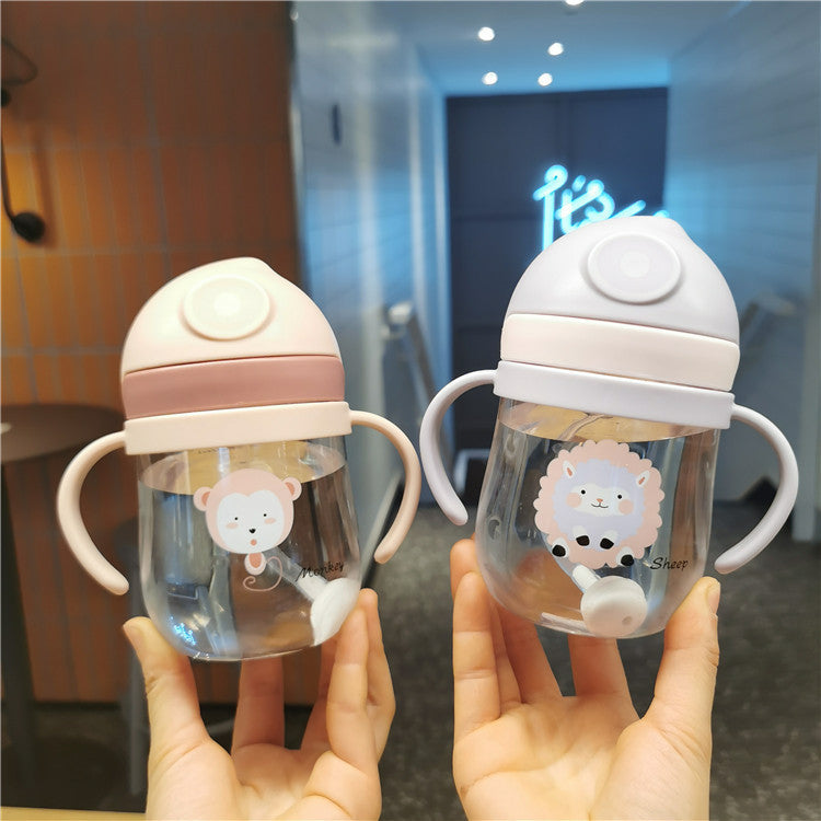 Infant Occlusal Anti-Choke Drinking Cup, Child Handle, Straw Cup, Water Drop Shape, Children's Water Bottle, Drop Resistance