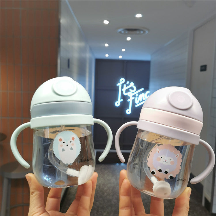 Infant Occlusal Anti-Choke Drinking Cup, Child Handle, Straw Cup, Water Drop Shape, Children's Water Bottle, Drop Resistance