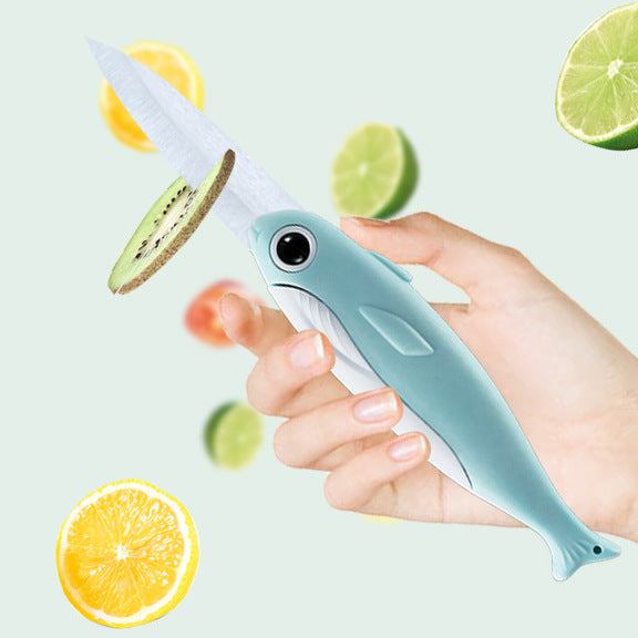 Ceramic Knife Folding Fruit Knife Portable Knife  Fish Bird Knife Student Portable Mini Peeling Fruit Knife