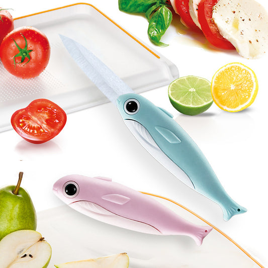 Ceramic Knife Folding Fruit Knife Portable Knife  Fish Bird Knife Student Portable Mini Peeling Fruit Knife