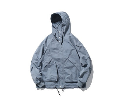 Street Functional Pocket Tooling Jacket Male Hip-Hop Loose All-Match Casual Jacket