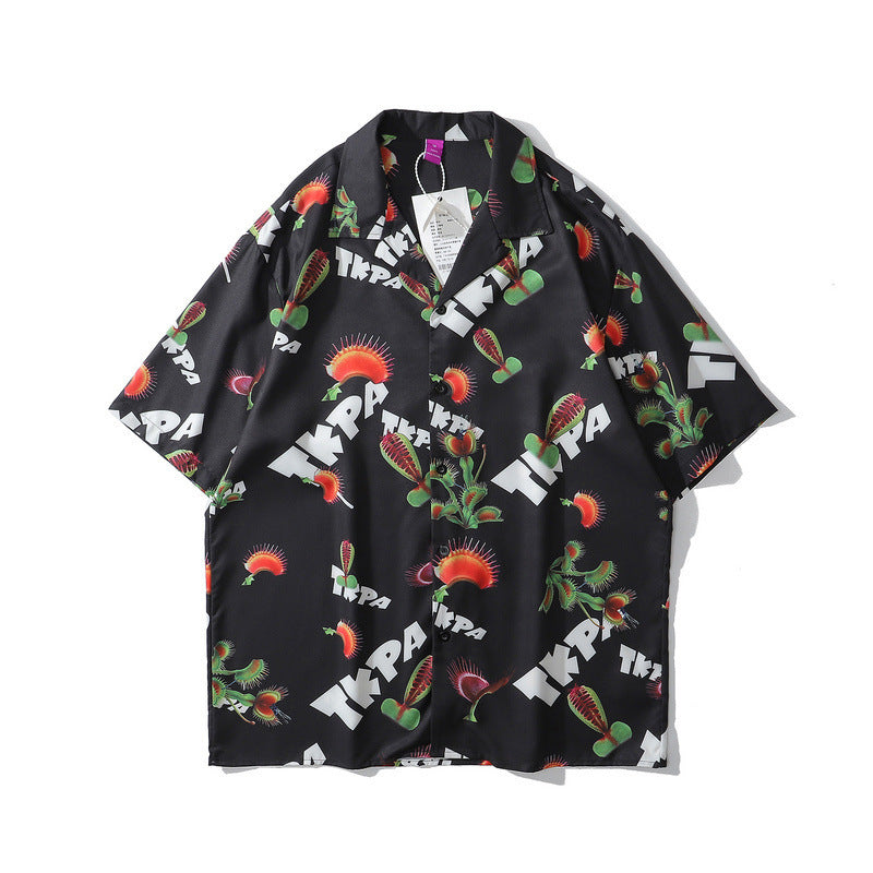 Summer Cashew Flower Shirt Men's Short-Sleeved Shirt