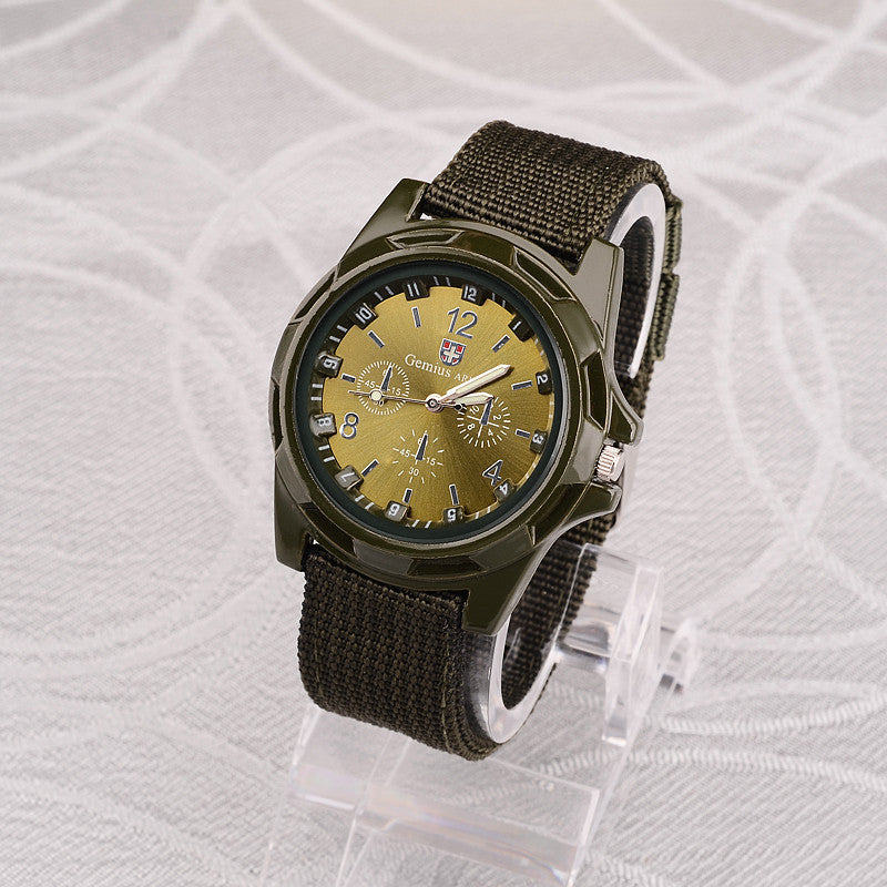 New Men'S Nylon Strap Watch Men'S Casual Fashion Trend Sports Three-Eye Three-Hand Quartz Watch