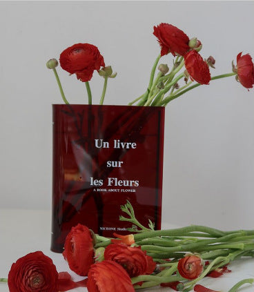 Home Creative Books Acrylic Vase Decoration