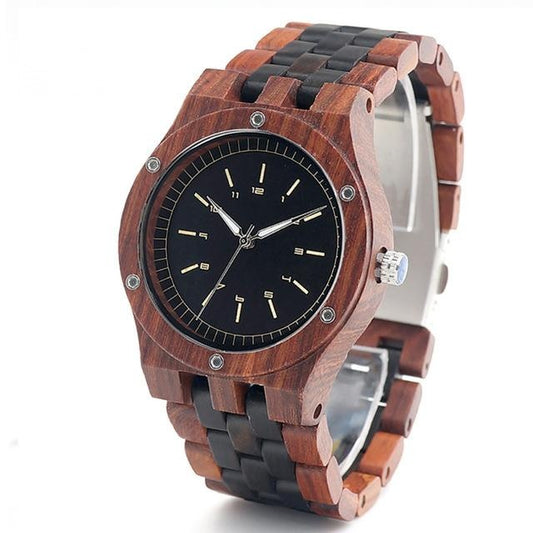 Casual Wooden Watch Men's Watch Pastoral Unique Quartz All Wooden Watch