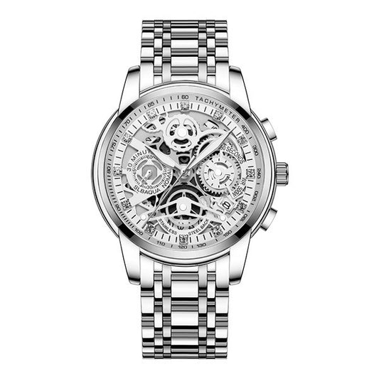 Men's Hollow Steel Band Quartz Watch Luminous